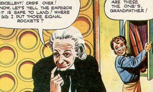 The Doctor has John fetch his signal rockets. (COMIC: The Ordeals of Demeter [+]Loading...["The Ordeals of Demeter (comic story)"])