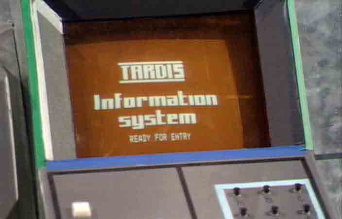 The TARDIS information system. (TV: Castrovalva [+]Loading...["Castrovalva (TV story)"])