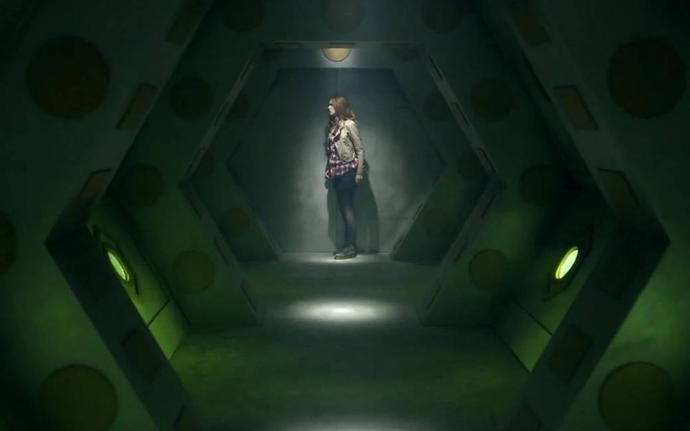 A TARDIS corridor during House's possession. (TV: The Doctor's Wife [+]Loading...["The Doctor's Wife (TV story)"])