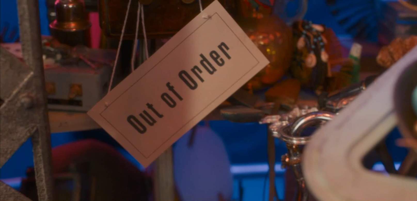 The Doctor’s “Out of Order” sign on display. (TV: The Time Meddler [+]Loading...["The Time Meddler (TotT TV story)"])