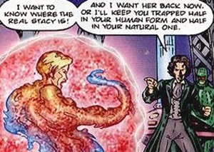 The Doctor confronts an infiltrator. (COMIC: Coda [+]Loading...["Coda (comic story)"])