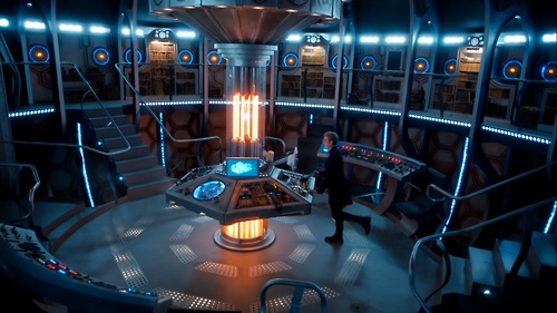 The Doctor operating the controls (TV: Time Heist [+]Loading...["Time Heist (TV story)"])