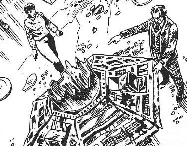 The TARDIS console shattered after the journey into humanity's collective unconscious. (COMIC: Ground Zero [+]Loading...["Ground Zero (comic story)"])