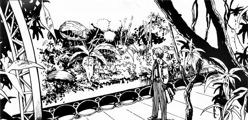 The Doctor in the TARDIS' garden. (COMIC: Changes [+]Loading...["Changes (comic story)"])