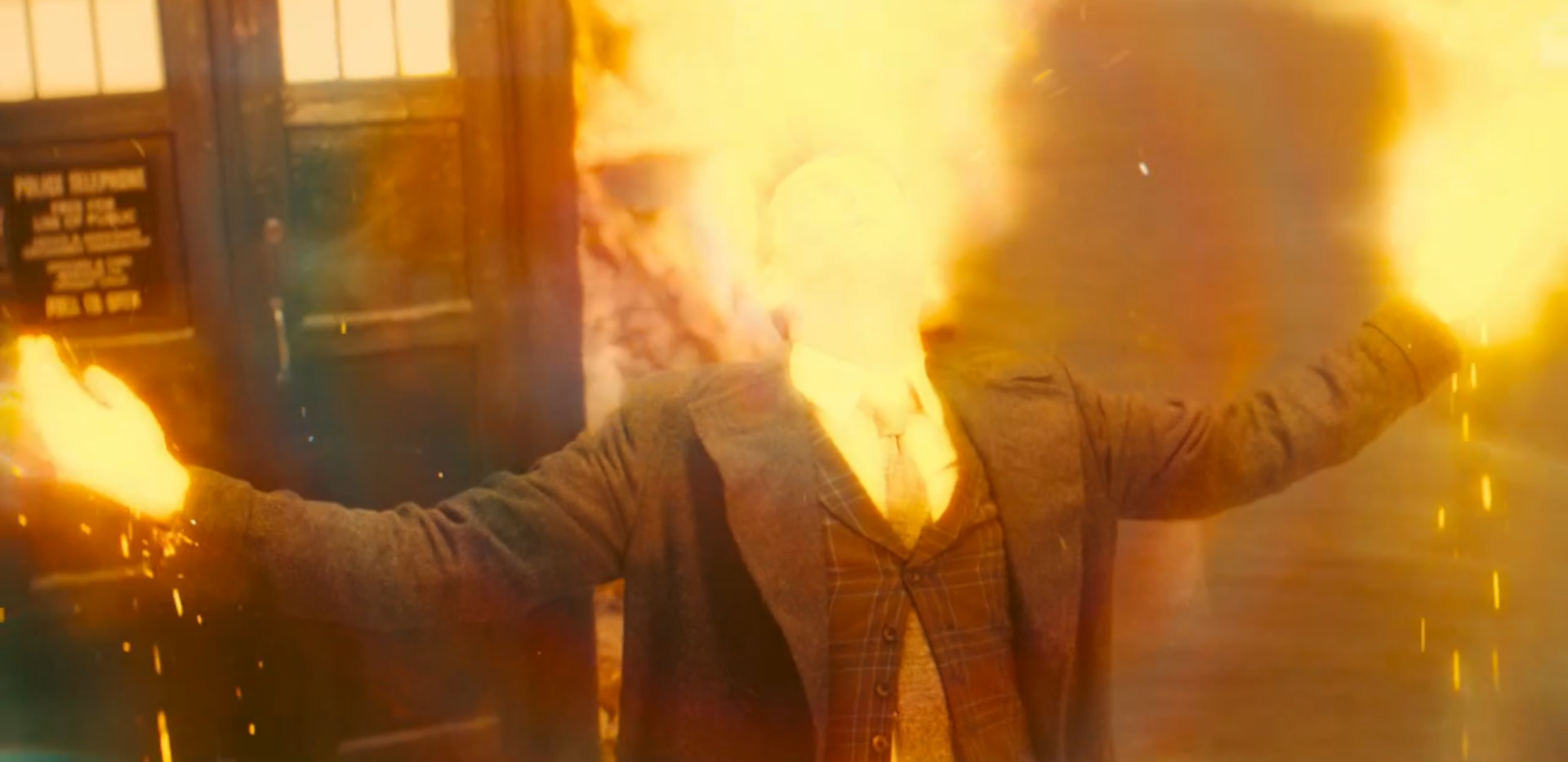 End of a regeneration. (TV: The Power of the Doctor [+]Loading...["The Power of the Doctor (TV story)"])