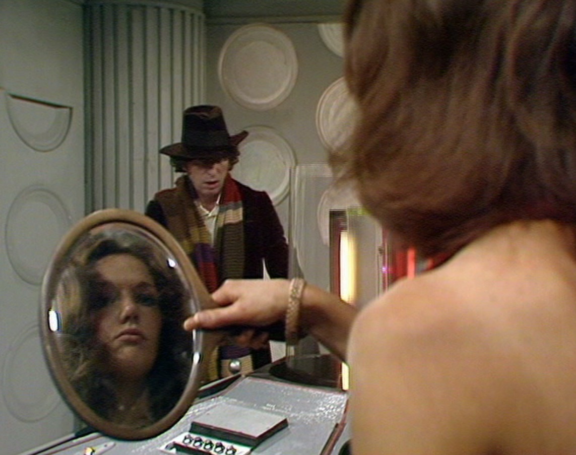 The Doctor and Leela in the control room. (TV: Image of the Fendahl [+]Loading...["Image of the Fendahl (TV story)"])