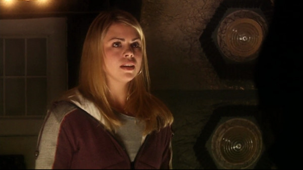 Rose enters the TARDIS for the first time. (TV: Rose [+]Loading...["Rose (TV story)"])