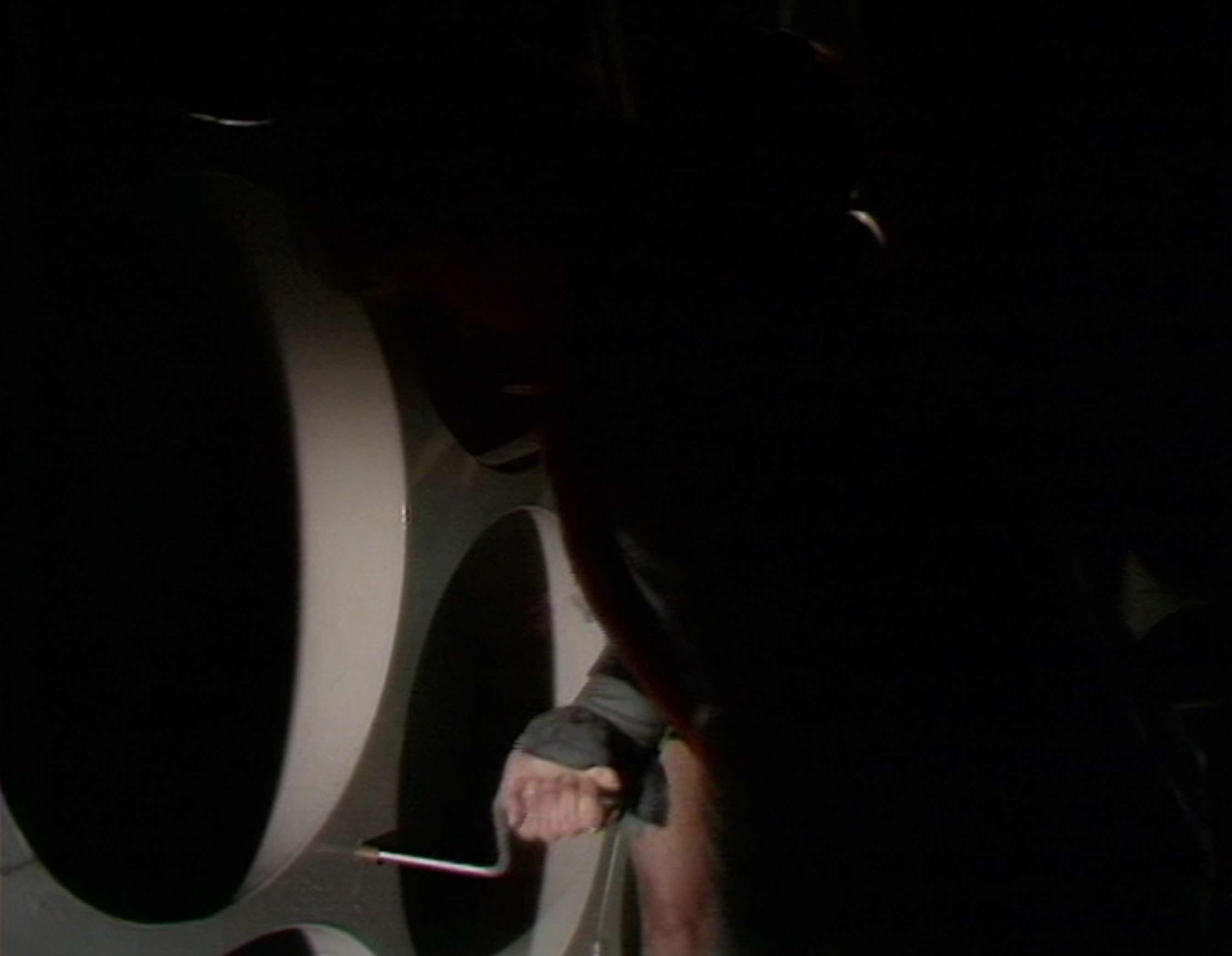 The Third Doctor uses the TARDIS door handle. (TV: Death to the Daleks [+]Loading...["Death to the Daleks (TV story)"])