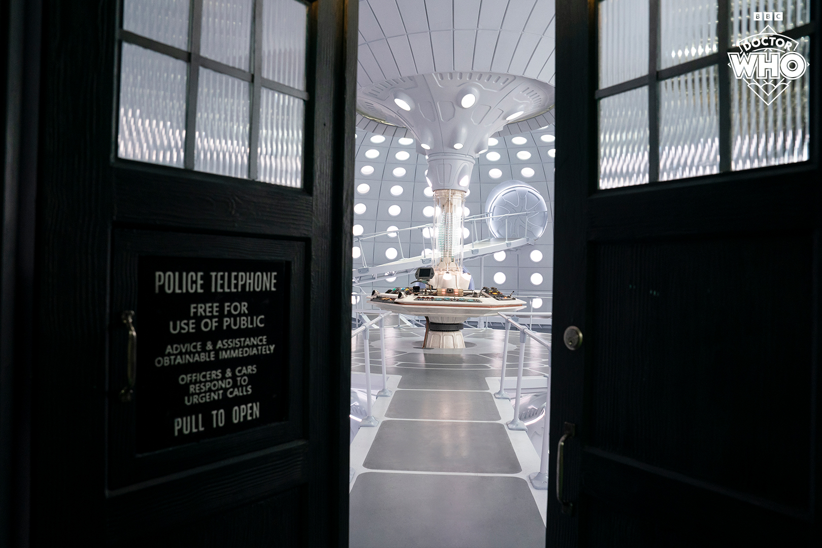 25 November 2023 promo pic featuring the Fourteenth Doctor's TARDIS control room, released alongside The Star Beast [+]Loading...["The Star Beast (TV story)"].[2]