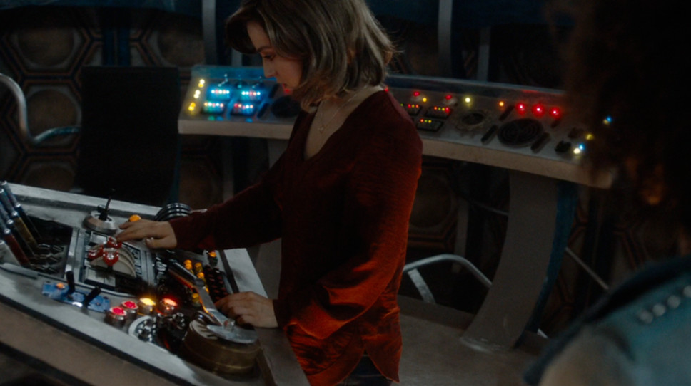 Heather at the controls. (TV: The Doctor Falls [+]Loading...["The Doctor Falls (TV story)"])