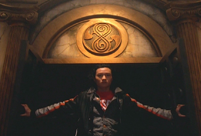 Chang Lee enters the TARDIS. (TV: Doctor Who [+]Loading...["Doctor Who (TV story)"])
