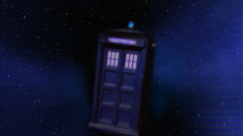 In flight. (TV: Doctor Who [+]Loading...["Doctor Who (TV story)"])