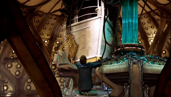 The Titanic crashes into the TARDIS. (TV: Last of the Time Lords [+]Loading...["Last of the Time Lords (TV story)"]