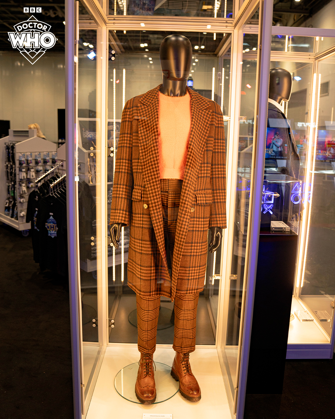 The Fifteenth Doctor's costume at MCM Comic Con in 2023.[2]