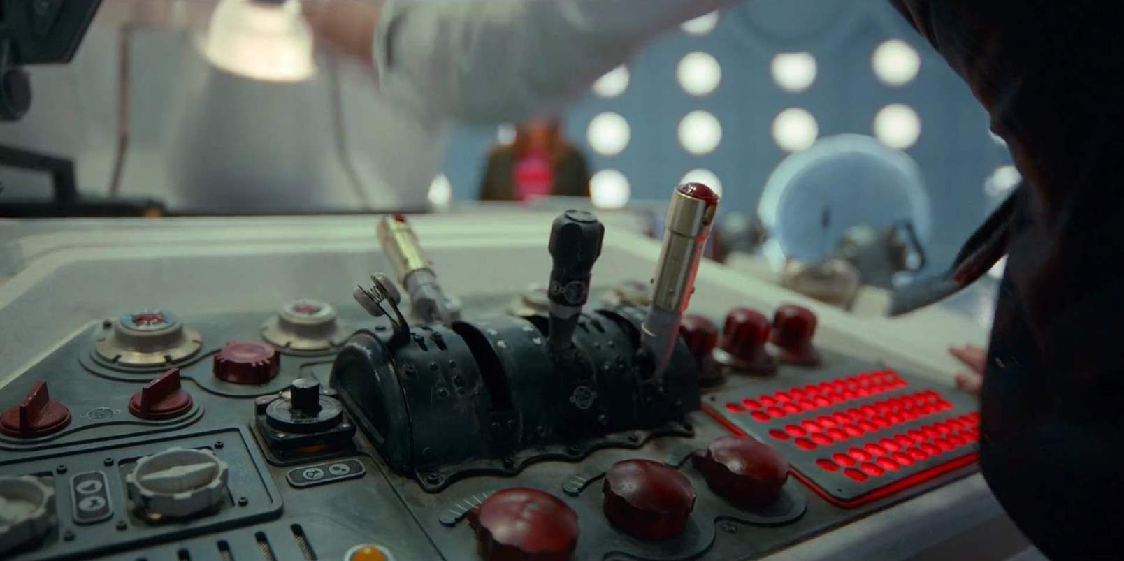 The Doctor uses the console. (TV: The Star Beast [+]Loading...["The Star Beast (TV story)"])