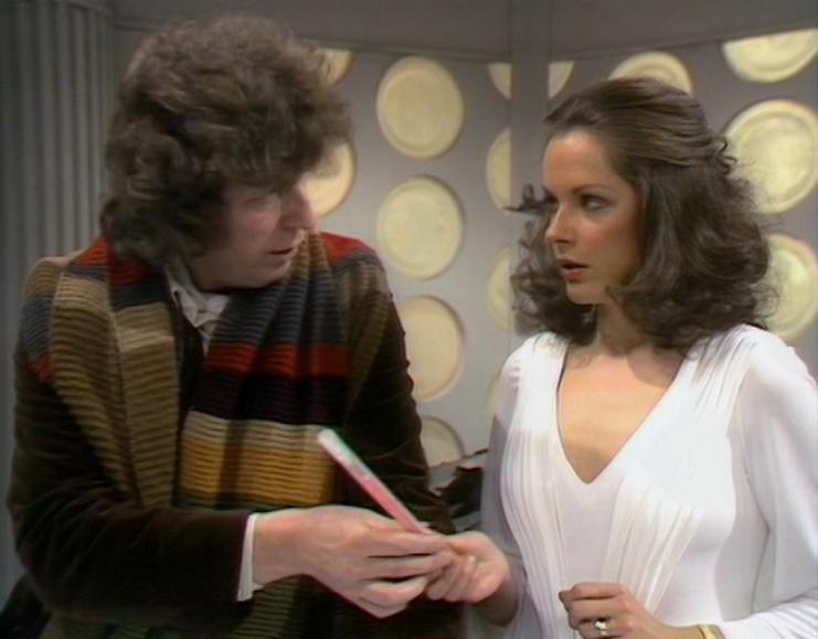 The Doctor and Romana's first incarnation in the TARDIS. (TV: The Ribos Operation [+]Loading...["The Ribos Operation (TV story)"])