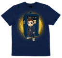 2023 SDCC Fourteenth Doctor and his TARDIS t-shirt by Kelly Yates.