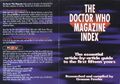 The Doctor Who Magazine Index (with DWM 218 and 219)