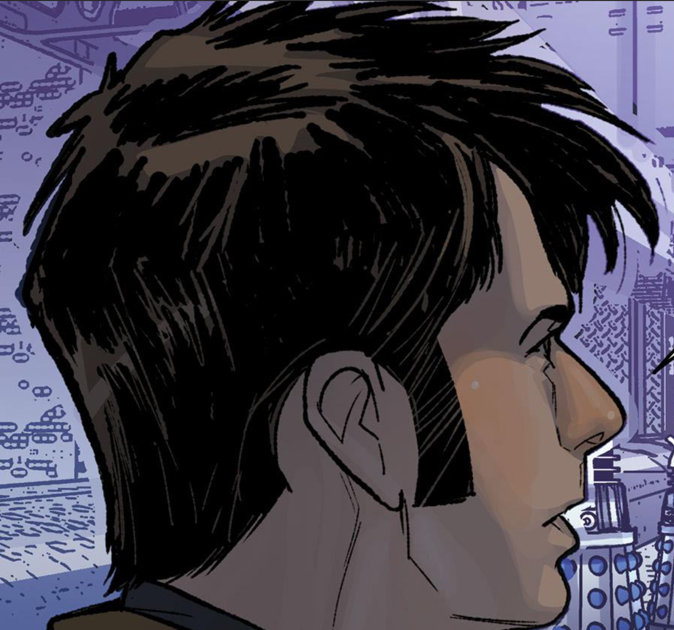 One of the hairstyles the Doctor adopted. (COMIC: Defender of the Daleks [+]Loading...["Defender of the Daleks (comic story)"])