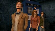 The TARDIS crew explore. (GAME: The Gunpowder Plot [+]Loading...["The Gunpowder Plot (video game)"])