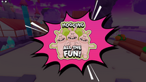 Sticker of the pigs: "Hogging All the Fun!".