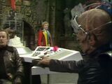 Davros meets the Sixth Doctor.