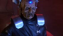 Davros is revealed in full light.