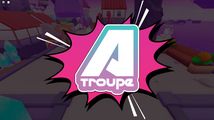 Sticker of the A-Troupe logo.