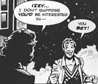 The Eighth Doctor invites Izzy Sinclair aboard. (COMIC: Endgame [+]Loading...["Endgame (DWM comic story)"])