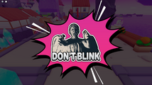 Sticker of a Weeping Angel: "Don't Blink".