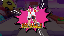 Sticker of two individuals: "Goooaaaalll!!!".