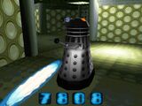 A Dalek patrols the TARDIS corridors. (GAME: Destiny of the Doctors [+]Loading...["Destiny of the Doctors (video game)"])