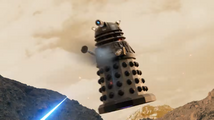 The Dalek in the air.