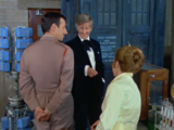 As he sets his terms to the Brigadier for working at UNIT, the Doctor includes Liz's help in his list of demands.