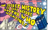 The Secret History of Life Before Doctor Who Magazine! title card.