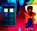 The Fifteenth Doctor with the TARDIS in the Deep Space Zone. (GAME: Wonder Chase [+]Loading...["Wonder Chase (video game)"])]