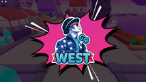 Sticker of TBA: "Go West".