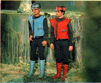 Captain Scarlet and Captain Blue.