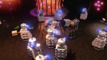 Davros among his white Daleks.