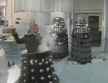 Despite his indignant protests that he is not a Dalek and "cannot die", Davros also falls prey to the Movellan virus.