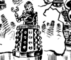 Davros swears to return as he makes his escape.