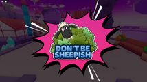 Sticker of Shaun in a bush: "Don't be Sheepish".