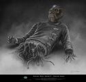 Millennium FX concept art by Christopher Goodman for Davros's severed torso as seen in The Witch's Familiar.