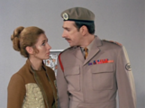 Liz and the Brigadier in profile.