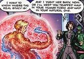 The Doctor confronts an infiltrator. (COMIC: Coda [+]Loading...["Coda (comic story)"])