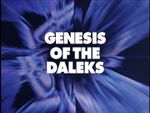 Genesis of the Daleks