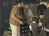 Various cast and crew members, including Scott, with the Daleks and the TARDIS.