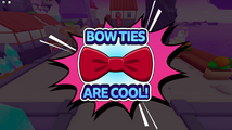 Sticker of a bow tie: "Bow Ties Are Cool!".