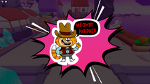 Sticker of a cat: "Meowdy Pardner".