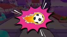 Sticker of a flaming football.